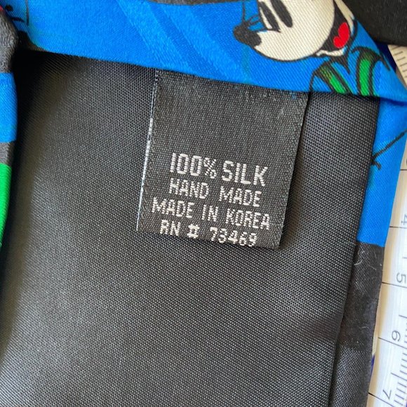 Retro Mickey, Inc Disney Characters  100% Silk Tie - Picture 4 of 4